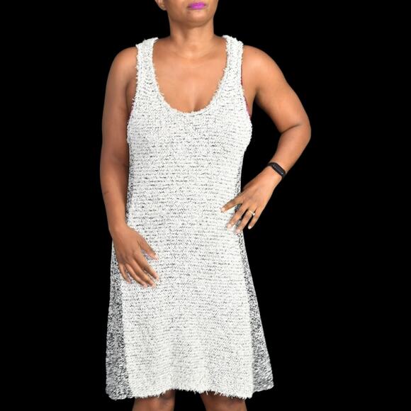 Phillip Lim Sweater Dress Black White Two Tone Sleeveless Tweed Knit Size Medium - Picture 11 of 12